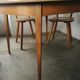 Vintage round table wood and formica