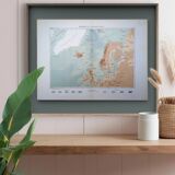 The North Atlantic, original map printed in 1879.