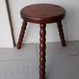 Tabouret tripode bois