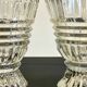 Paire vases géométriques semi-cristal vintage