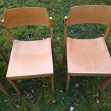 6 stackable chairs 80s schlapp mobel made in France
