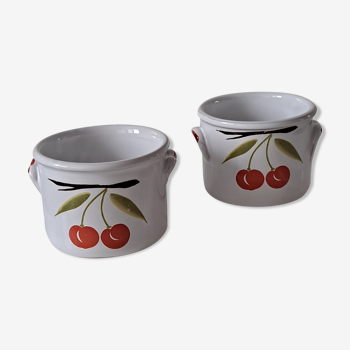 Rillette pots cherry decor