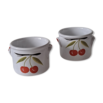 Rillette pots cherry decor