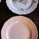 8 small paired plates Badonviller Saint Amand Rose Luzin Digoin Sarreg