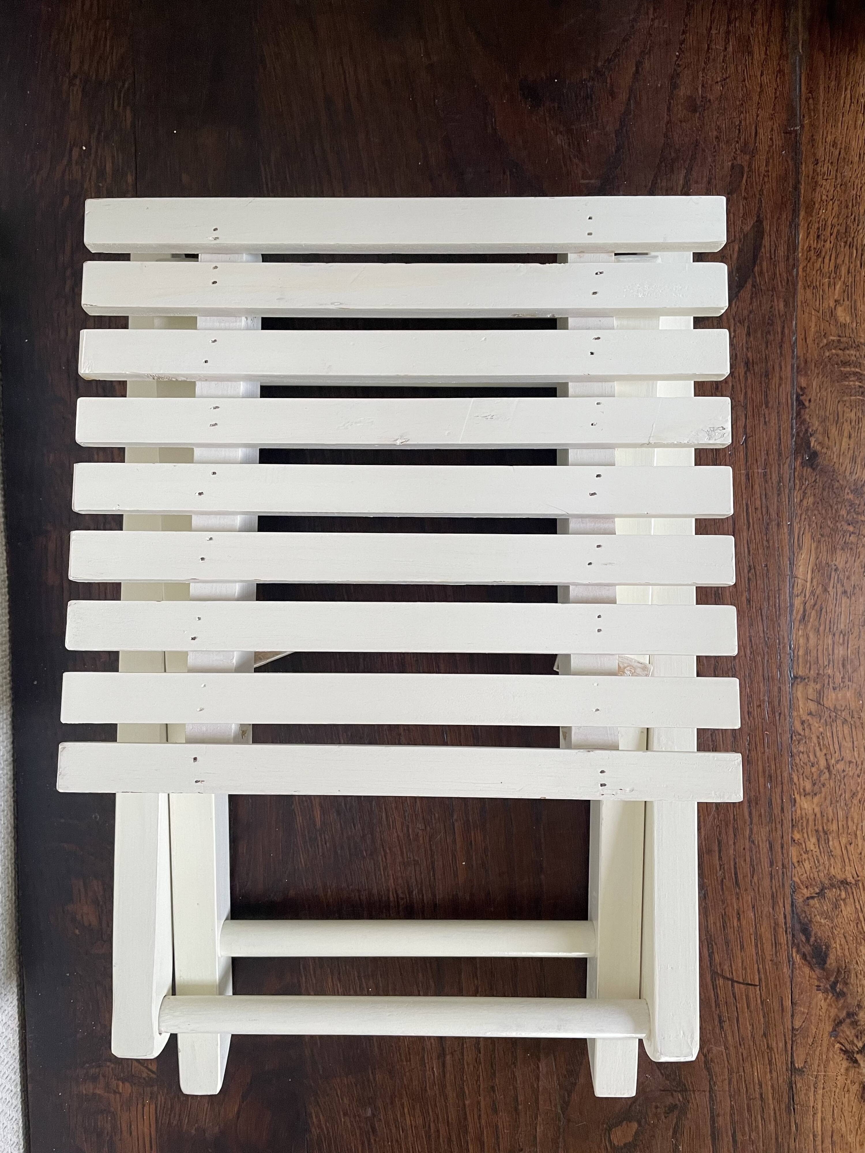 Tabouret de pêche à lattes vintage
