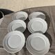 6 flat plates in white earthenware edge scalloon scalloon schumann arzberg germany vintage