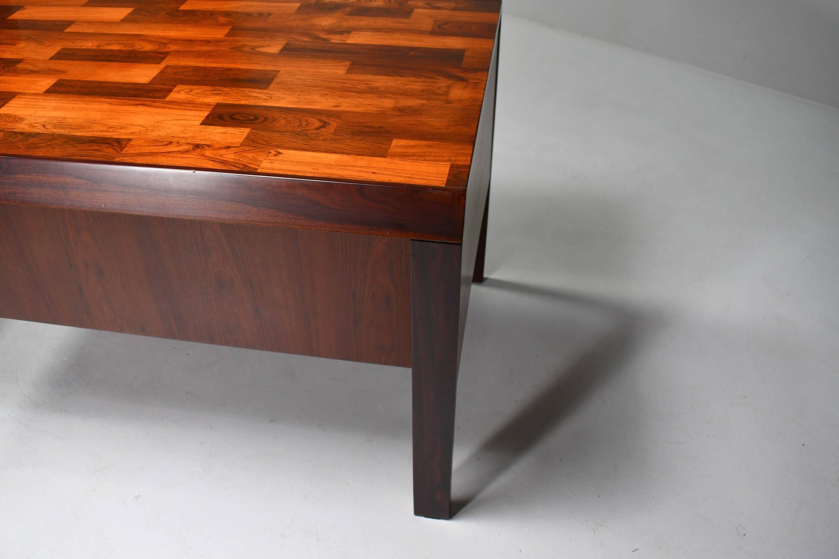 Rosewood desk by Jean Gillon for Italma. Brazil 1970's