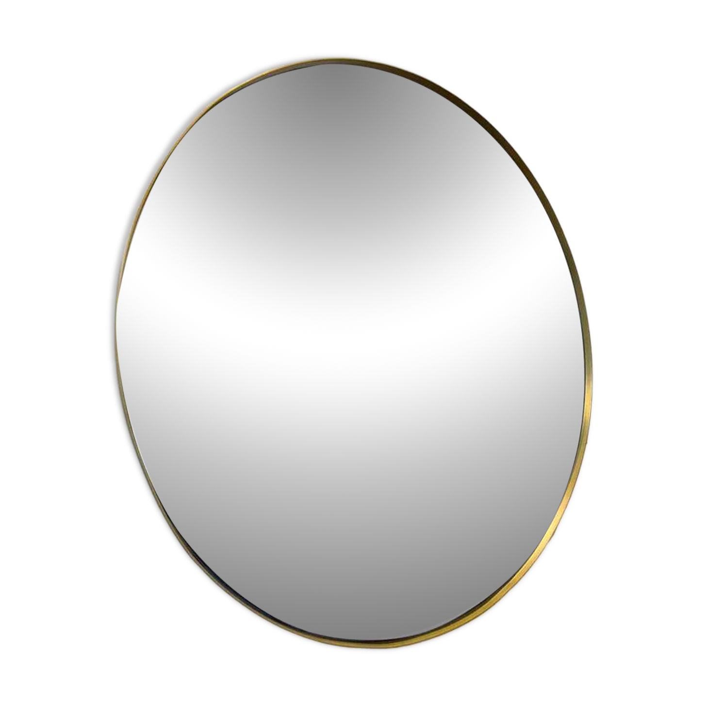 Round mirror 60cm in diameter on brass frame