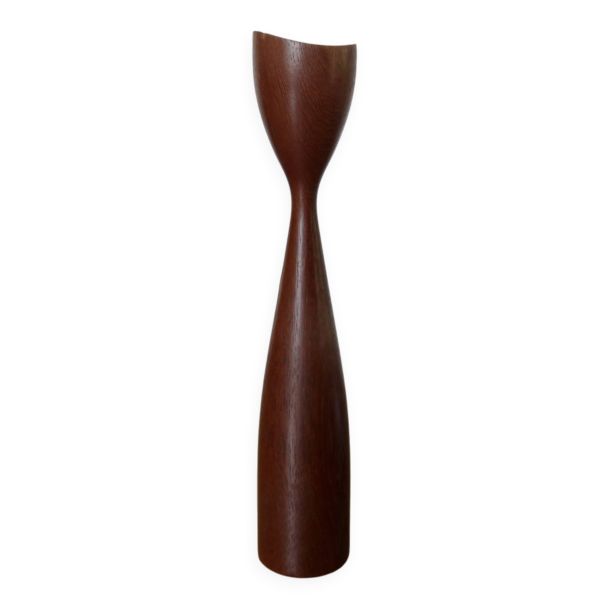 Scandinavian teak candle holder, 60s-70s, Denmark