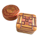 Pair of straw marquetry boxes