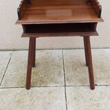 Vintage bedside table with compass legs
