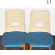 Pair of blue chairs for Czech publisher Ton, 1960