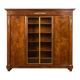 Bibliothèque en acajou flammé style Empire vers 1900