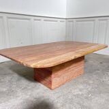 Table basse en marbre rose orangé, 70