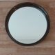 Round smoked plastic mirror 1970 Vintage.