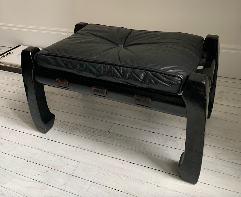 Armchair and footrest by Luciano Frigerio 1960