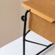 Pair of "string" wall-mounted bedside tables, Scandinavian, 1960.