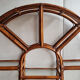 Bamboo rattan and glass shelf pier import 80s