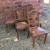 Suite of 6 Art Deco-era chairs