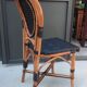 Ensemble table et 2 chaises bistrot vintage/rotin et vinyle tressé