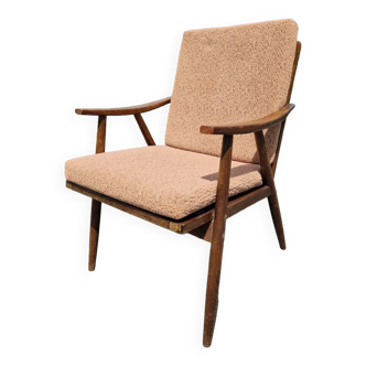 Old Scandinavian boomerang armchair