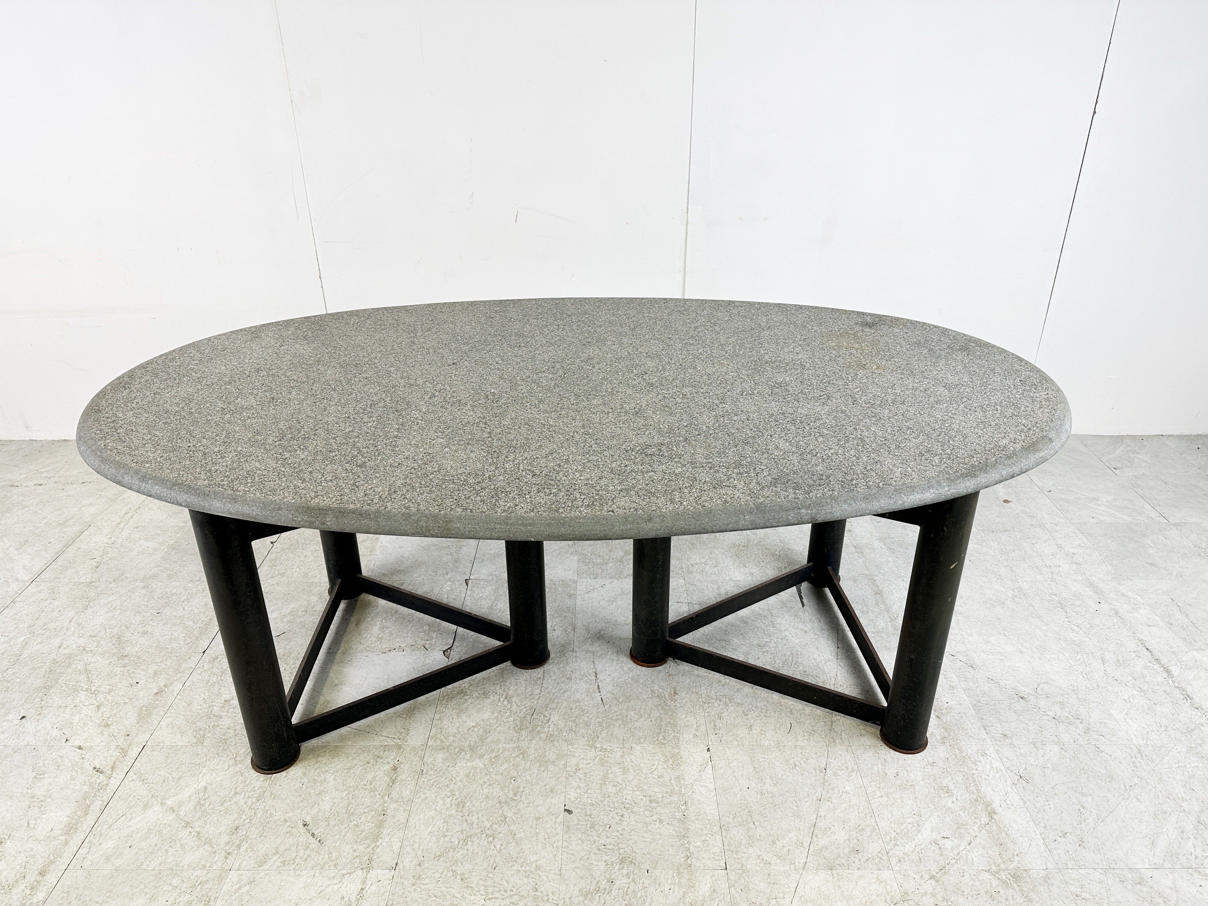 Oval dining table 1970s