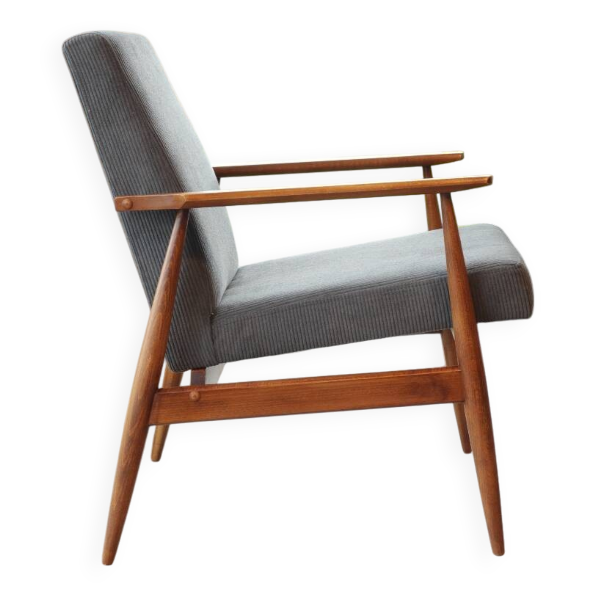 H.Lis vintage graphite corduroy armchair