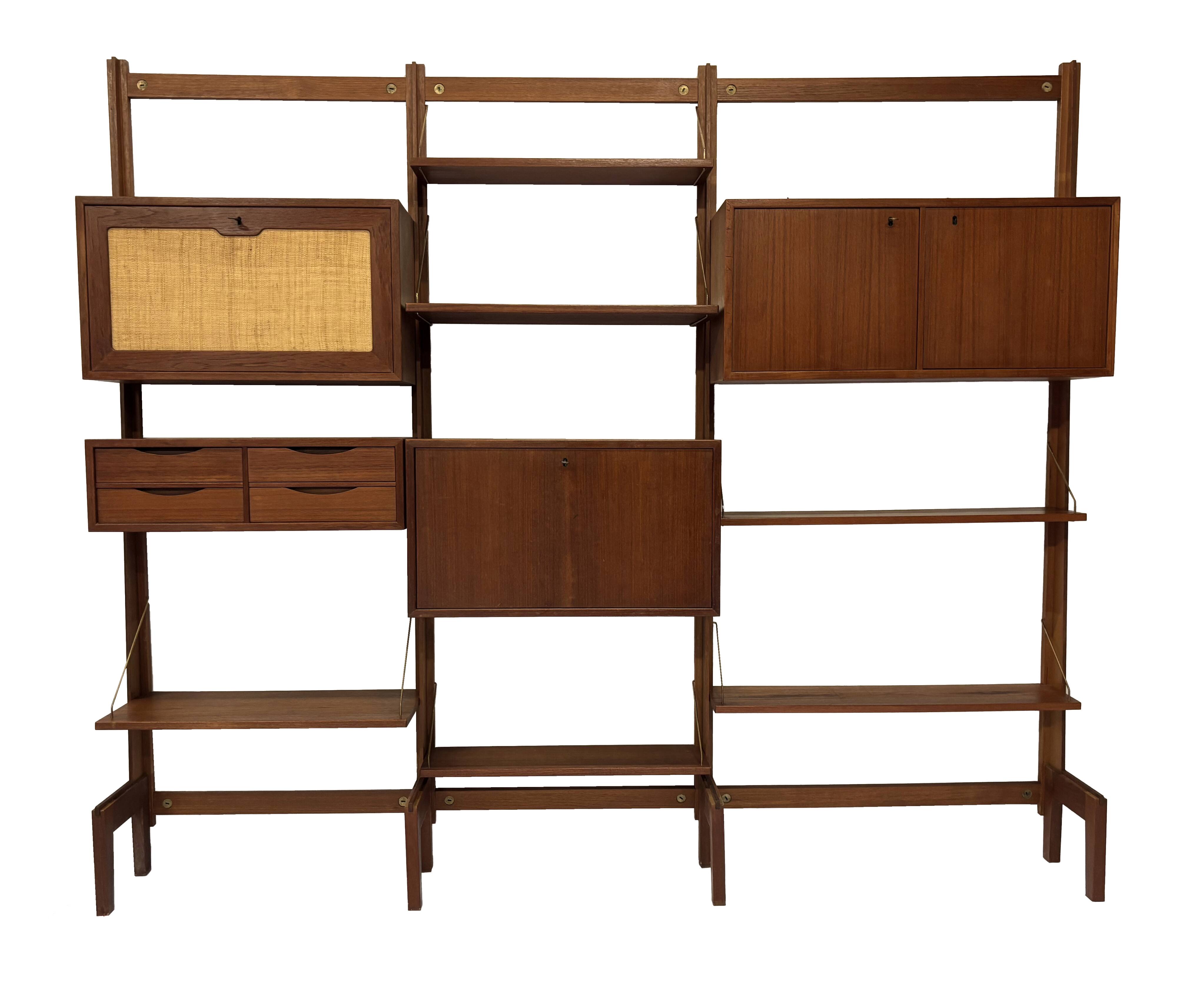 Système mural autoportant vintage Torbjorn Afdal Design scandinave des années 60