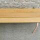 Banc d'école en bois et métal des années 80