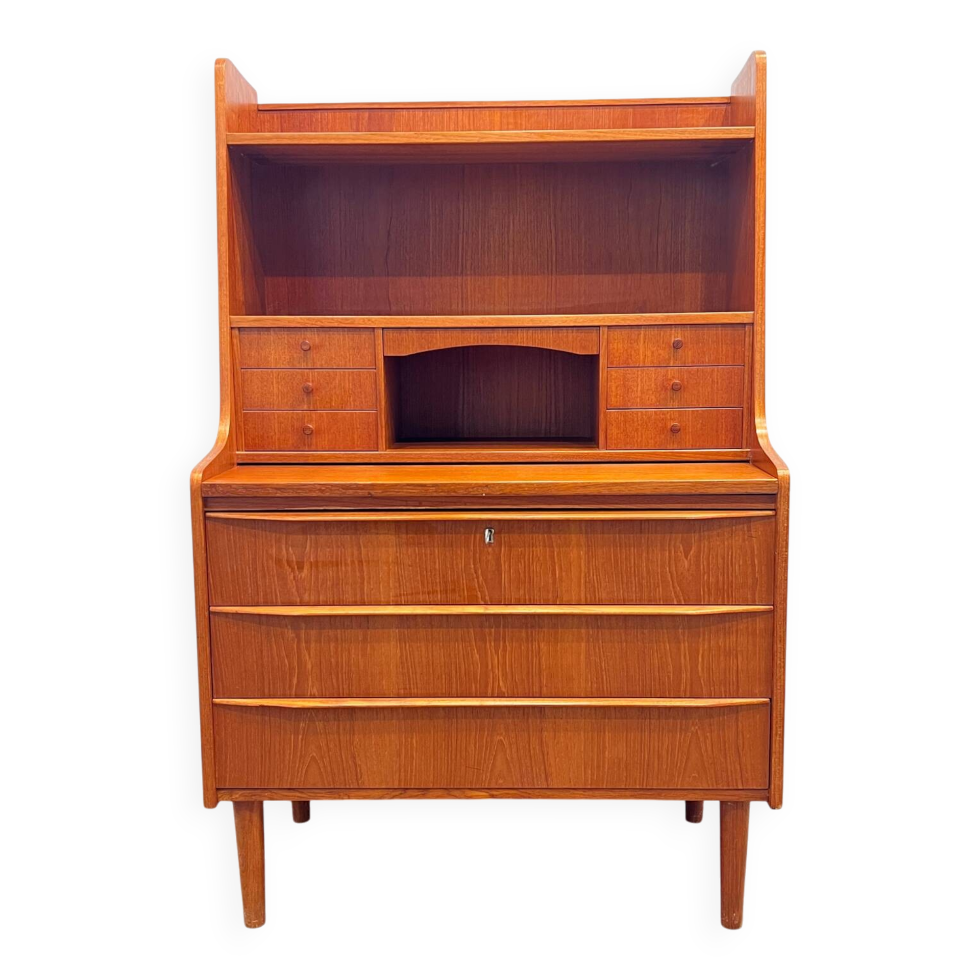 Scandinavian teak secretary desk, 1960s