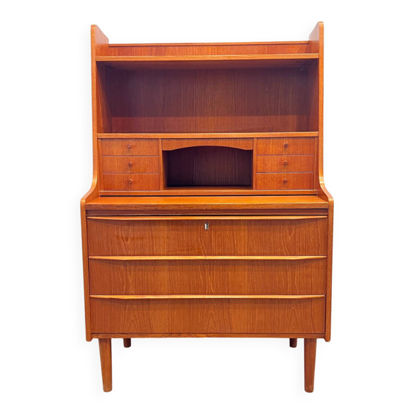 Secrétaire scandinave en teck , années 60