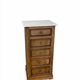 Chest of drawers type weekly / walnut white marble