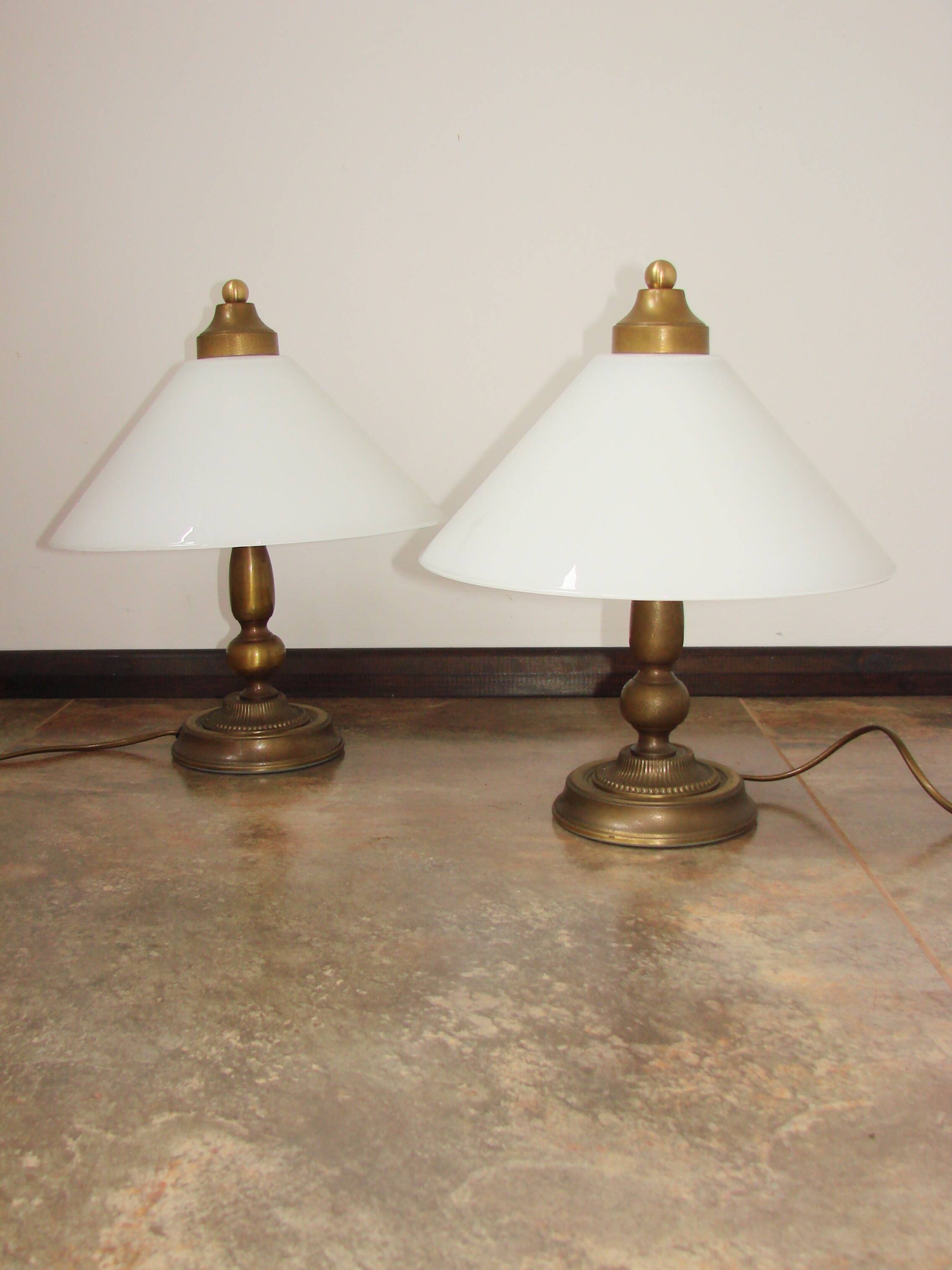 A pair of bedside lamps from the 1970s