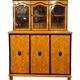 Art Deco Salon Display Cabinet, Flamed Birch Veneer, circa 1920