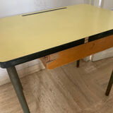 Yellow Formica child school desk