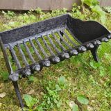 Old vintage black cast iron fireplace