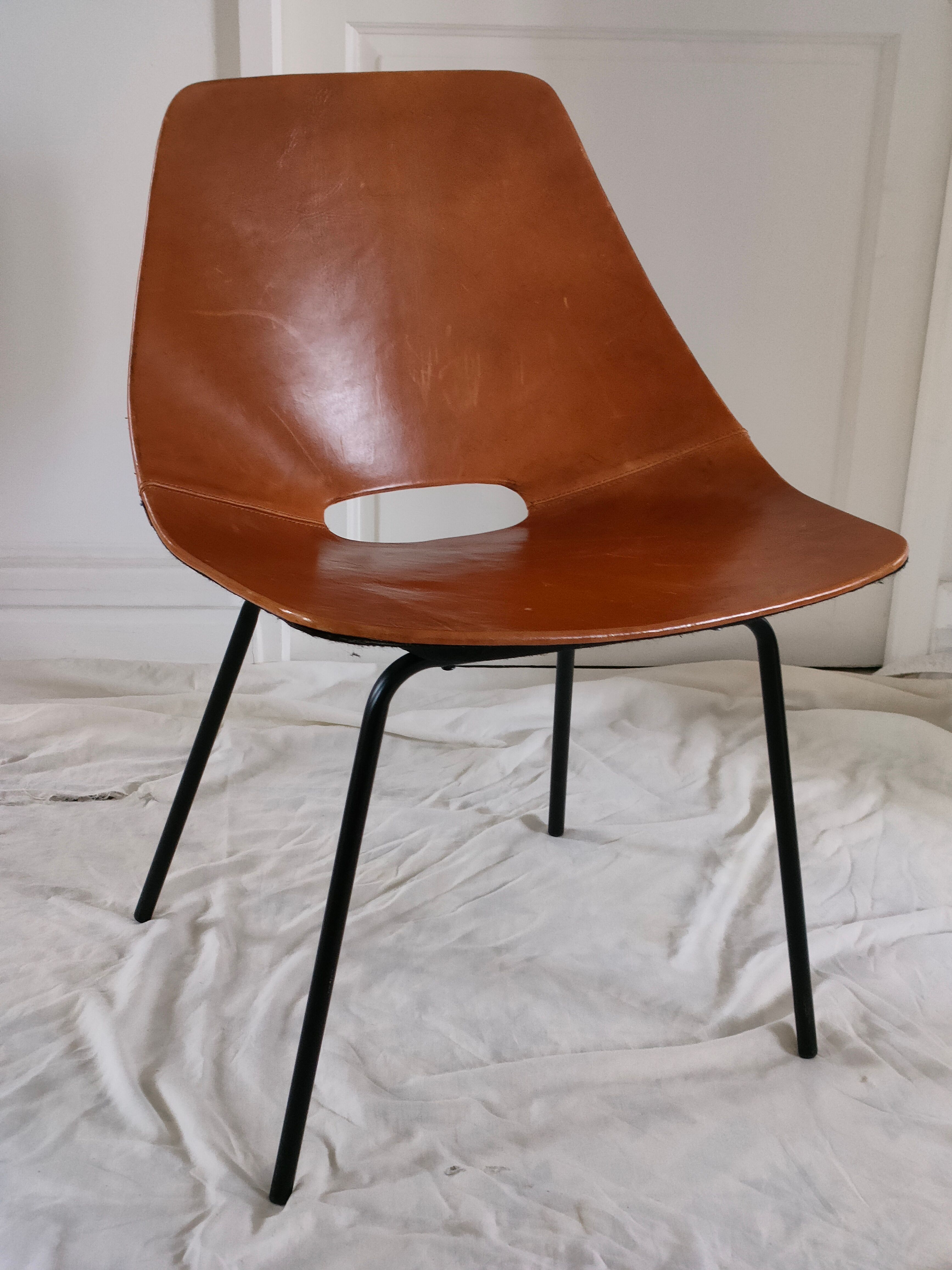 Pair of chairs Amsterdam by Pierre Guariche, recent "House of the World" reissue