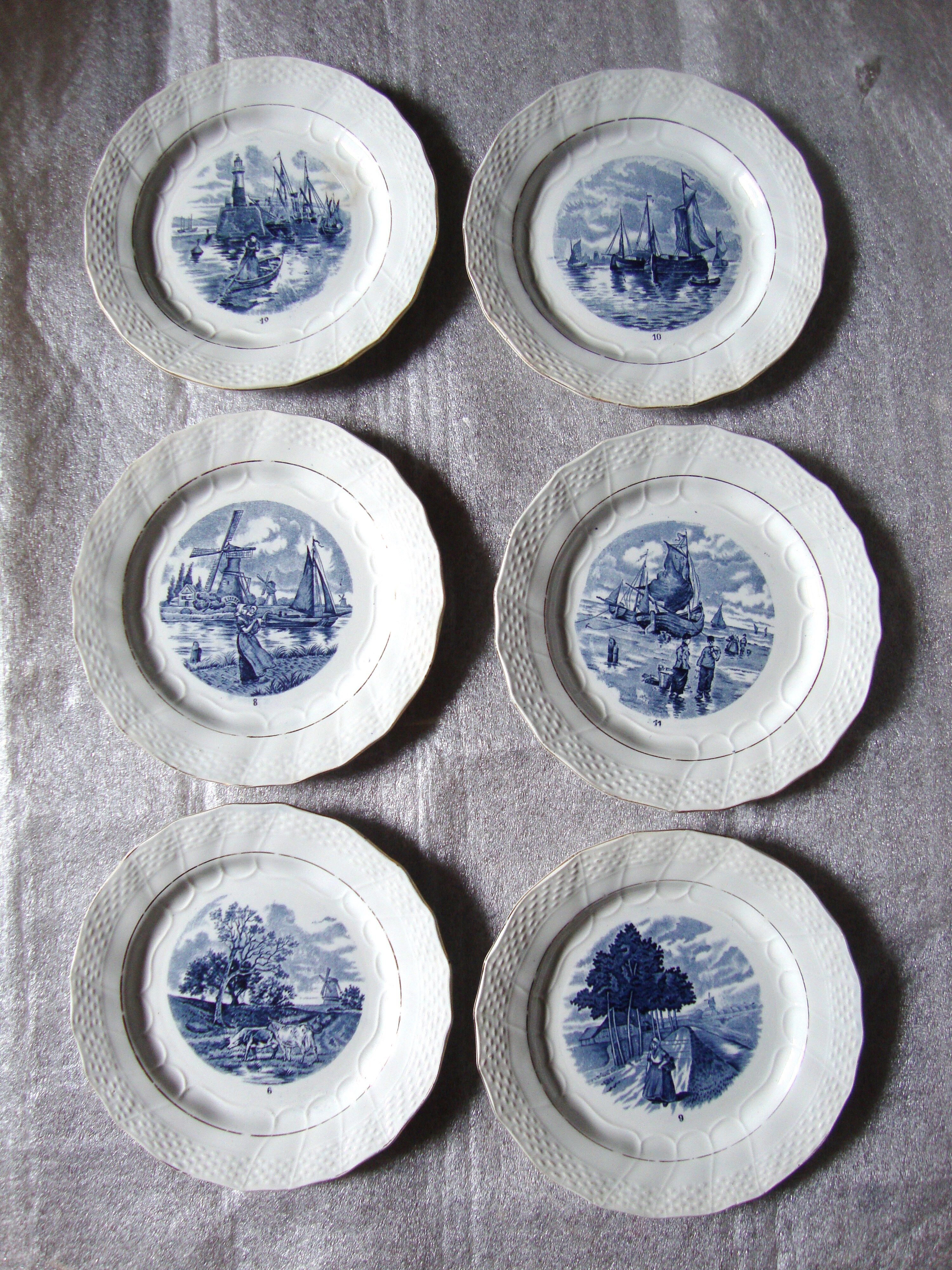 6 dessert plates Moulin des loups Amage