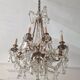 Old large chandelier with baccarat crystal tassels