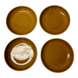 Set of 4 glazed stoneware bowls or plates
