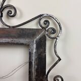 menu frame for restaurant in hammered iron period 1930-1940