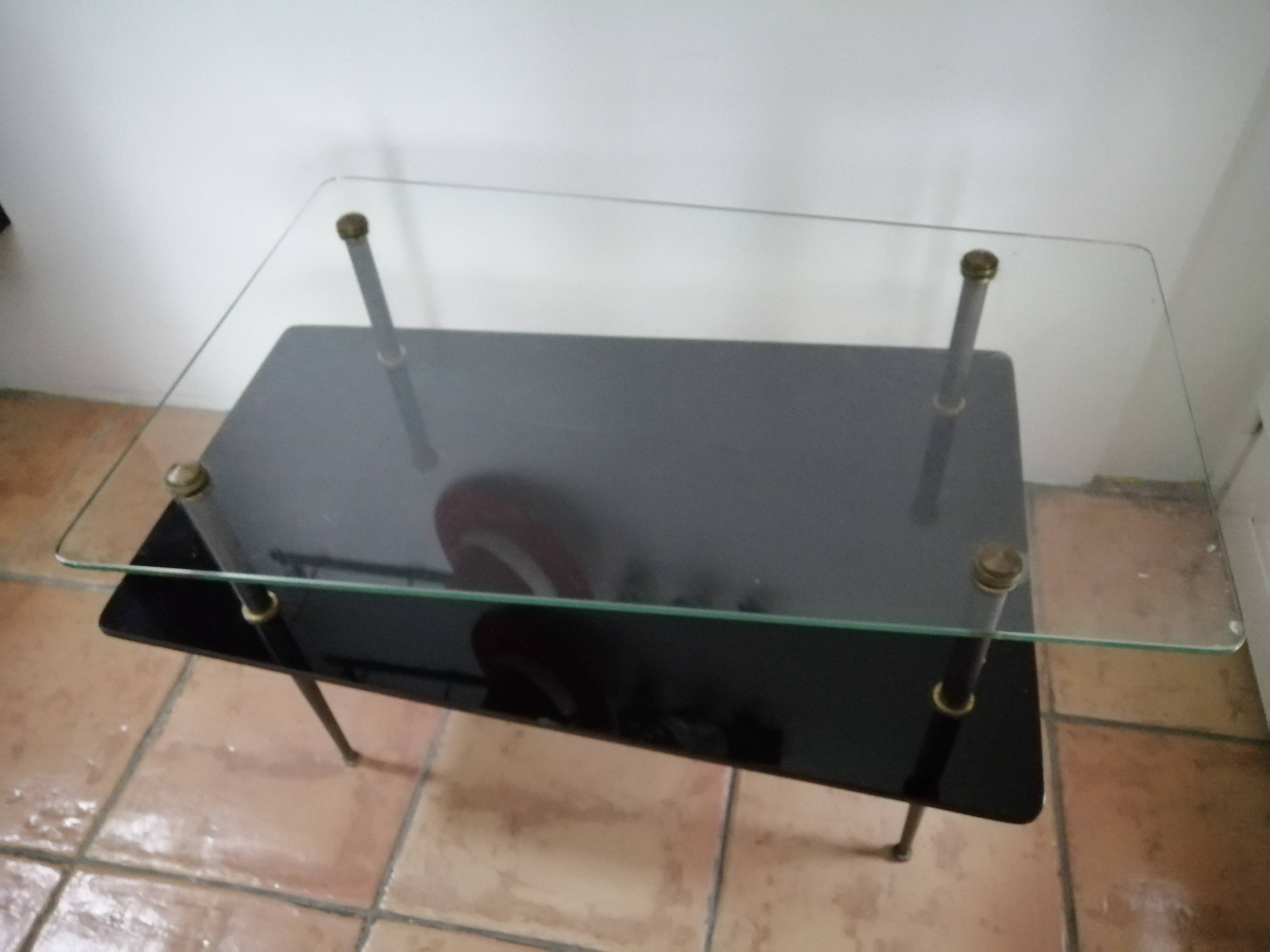 Glass coffee table