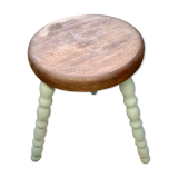 Tripod stool feet coil mint green color