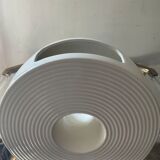 Vintage circular vase in glazed ceramic