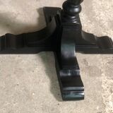 Bistro table in wood black foot and raw top