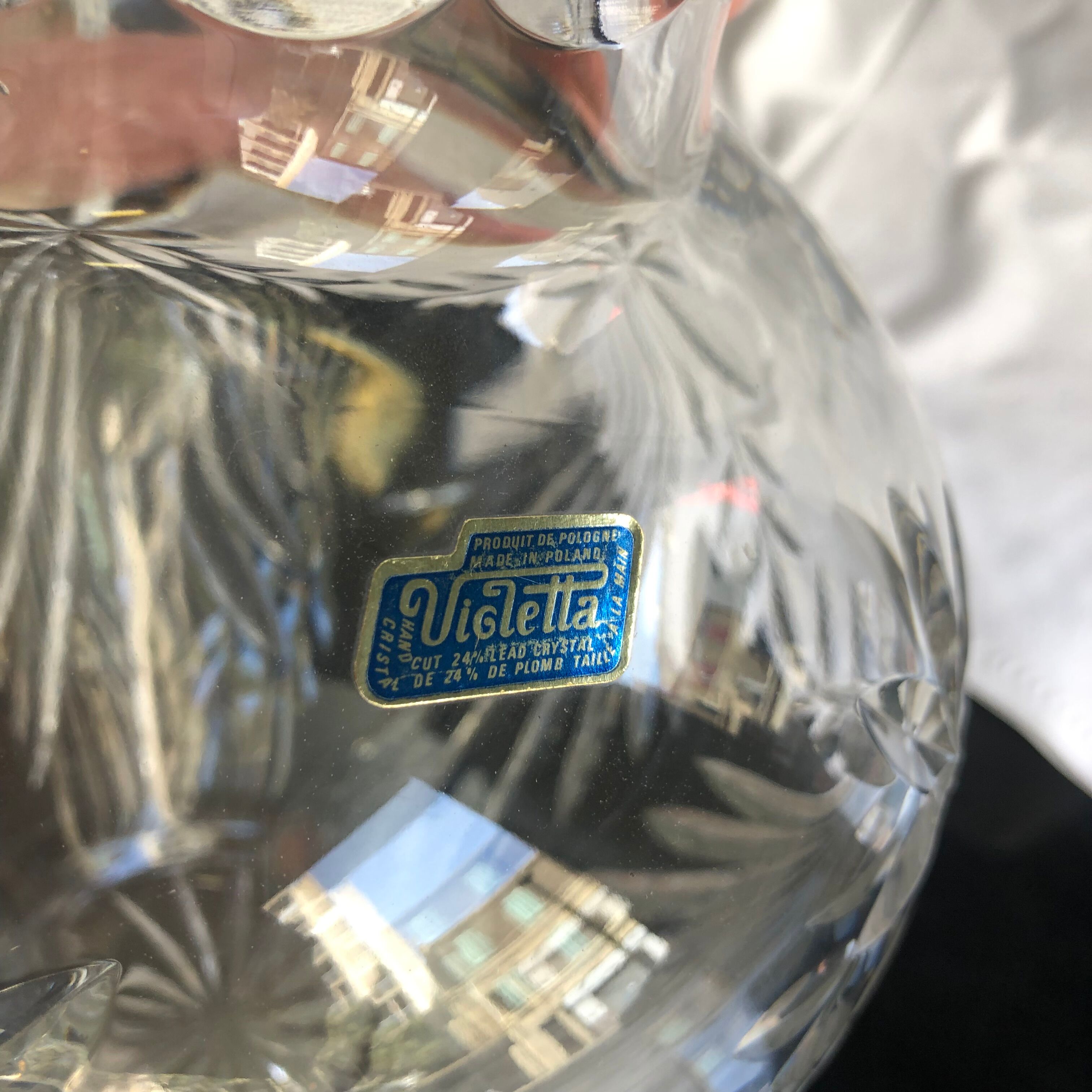 Bohemian crystal vase