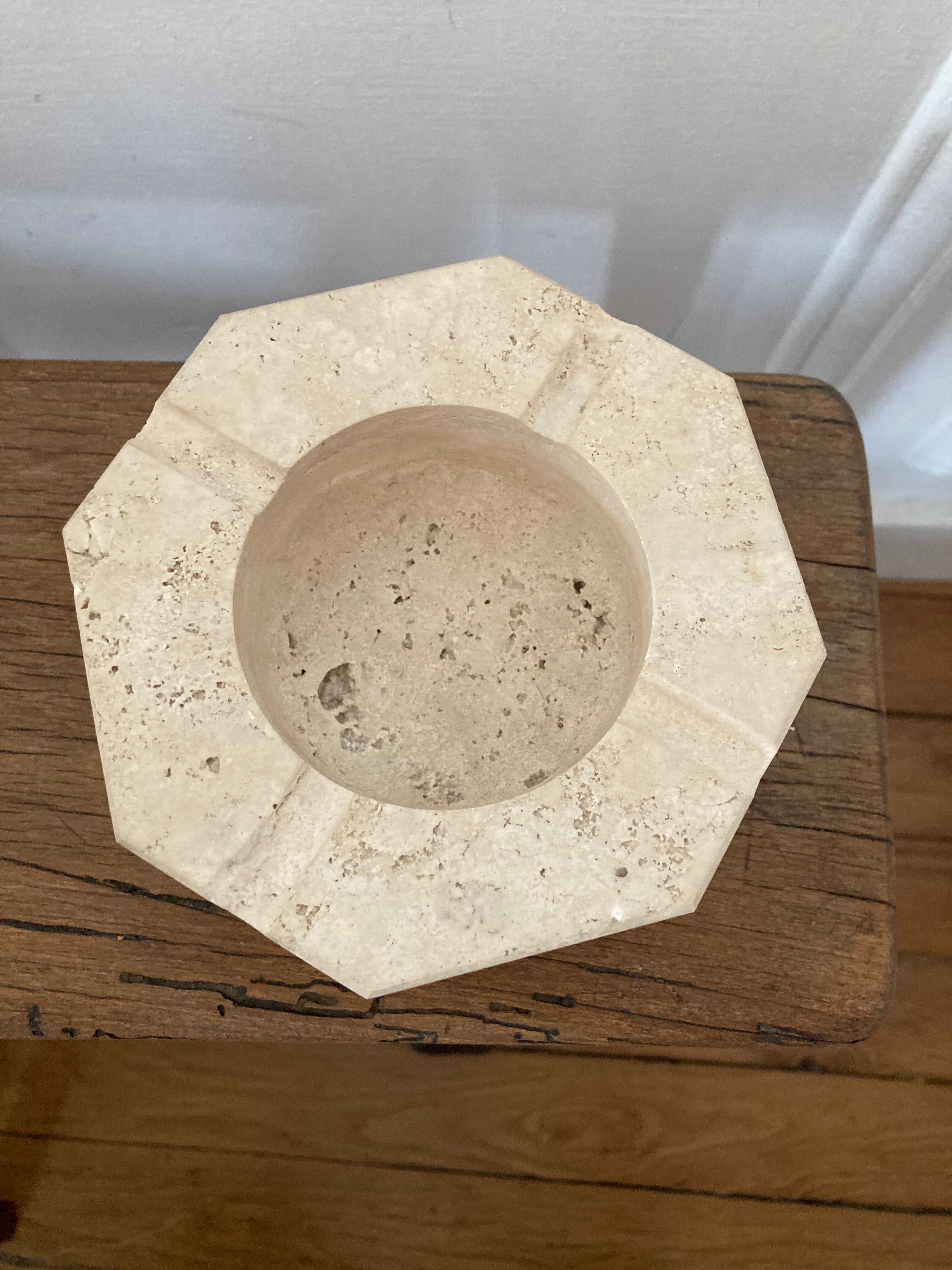 Travertine ashtray