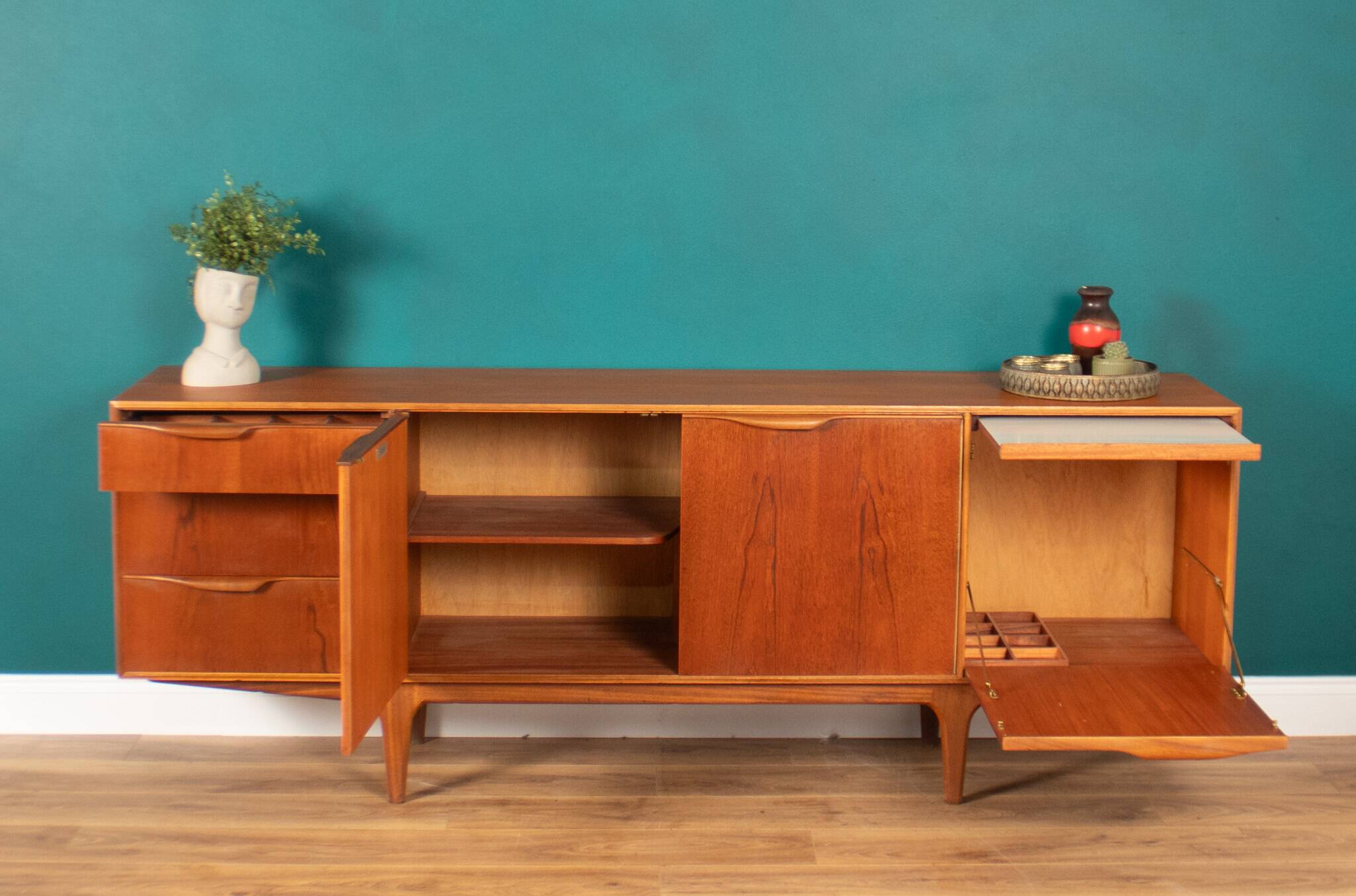 Retro Teak 1960s Mcintosh of Kirkcaldy Dunvegan Long Sideboard By Tom Robertson