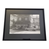 Vintage silver gelatin print of an urban scene on Rue Félicie, 1970s, 52 x 42 cm