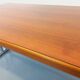 Vintage walnut and chrome metal desk from the 1970s.